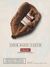 1993 Playboy ad basic cigarette baseball glove 8x11 in Backside Bailey's origina picture