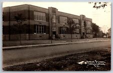 Chillicothe Illinois~Art Deco Grade School Building~View From Street~RPPC 1930s picture
