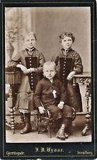 1870-1879 CDV Three Adorable Danish Children, Svendborg, Denmark, J.R. Braae picture