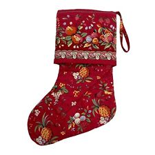 PIERRE DEUX French Country Christmas Stocking Fruchie Red w/ Tag Rare Find picture