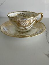 Antique Cauldon Ware (1862-1904) Brown Westhead & Moore Tea Cup & Saucer picture