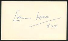 EDWARD HEATH (1916-2005) signed 3x5 index card | Prime Minister of UK autograph picture