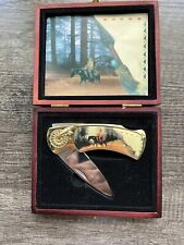 Folding Knife - Native American Indian Theme in Collector Box picture