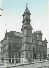  Haverhill MA City Hall Antique c.1910 Postcard Unposted Tinted Glitter Trim picture