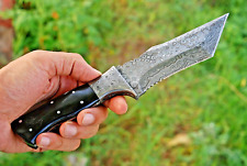 custom handmade Damascus steel hunting knife bushcraft knife skinning knife picture