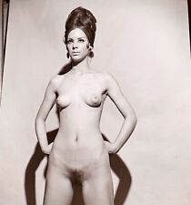 Vintage 1960s Big Haired Dusky Nude Model Negative picture