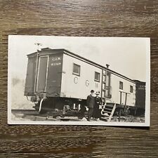 RPPC Converted Chicago Great Western Boxcar Oelwein Iowa Real Photo Postcard picture
