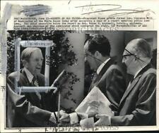 1970 Press Photo President Nixon, Ex-Senator Clarence Will & Wayne Aspinall, DC picture