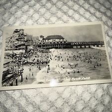 Long Beach California Real Photo Postcard “Surf Bathing” Black & White picture