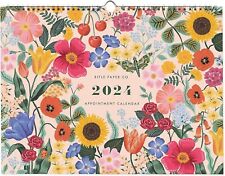 Rifle Paper  2024 Blossom Appointment Calendar 12 Month 16 by 12 Inches  (NEW) picture