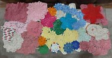 Vintage Handmade Crochet Doilies Crafting Lot Of 47 picture