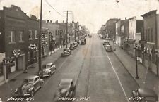 Silver Street Hurley Wisconsin WI Diner Old Cars c1940 Real Photo RPPC picture