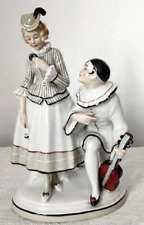 Rare Vintage 1920's Fasold and stauch Pierrot and Colombine porcelain Figurine picture
