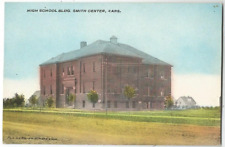 Smith Center, KS Kansas 1911 Postcard, High School Building picture