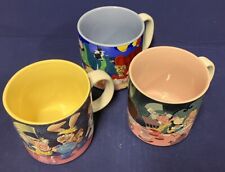 Lot Of 3 Vintage Disney’s Alice In Wonderland Coffee Mugs picture