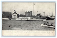 1915 St. Joseph Harbor, Life Savers Government Steamers Zumac & Dahlia Postcard picture