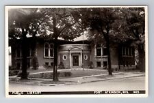 Fort Atkinson WI-Wisconsin RPPC, Public Library, Antique Vintage Postcard picture