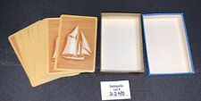Vintage HAMILTON U.S. Pinochle Playing Cards Ship Sailboat Nautical picture