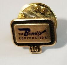 1/10 10k Gold Filled The Bendix Corporation 10 Yrs Loyal Service Award Pin 1/2
