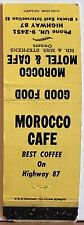 Morocco Cafe & Motel Eden TX Texas Vintage Matchbook Cover picture