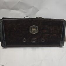 1928 1929 Crosley Showbox 706-60 Antique 8 Tube Table Top Radio Metal Cabinet picture