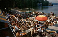 Lake Spofford Hotel New Hampshire ~ scarce view beach dining terrace ~ postcard picture
