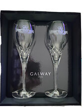 Claddagh Wine Pair Crystal Stem Glasses picture