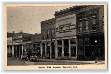 c1905 South Side Square Street View Spencer Indiana IN Unposted Antique Postcard picture