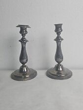 Antique Christofle Silverplated Candleholder Candlesticks France French Silverpl picture