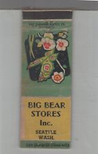 Matchbook Cover Big Bear Stores Seattle, WA picture