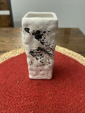 Beautiful 6 inch black and white ceramic bud vase picture