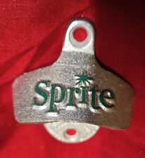 Sprite Bottle Opener Cast Iron Wall Mounted Vintage Chrome Finish picture