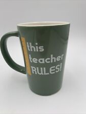 Teacher Coffee Cup 16oz. Tall Green Mug - Room Essentials Stoneware picture
