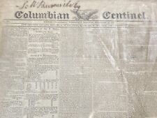 Columbian Centinel Antique Newspaper December 1821 No. 3931 picture