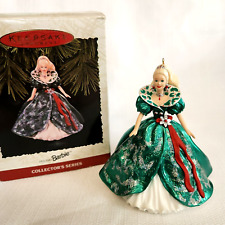 1995 Hallmark Keepsake Ornament Holiday BARBIE Collector's Series Christmas picture