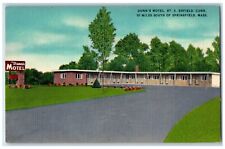 Dunn's Motel Rt. 5 Enfield Conn. Springfield Massachusetts MA Vintage Postcard picture