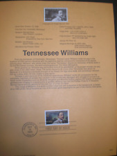 USPS Souvenir Page for .32 Scott 3002 Tennessee Williams Stamp. picture