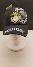 USMC UNITED STATES MARINE CORPS US MILITARY HAT CAP MARINES BLACK  picture
