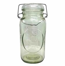 LG VTG BALL IDEAL Mason Jar Embossed Eagle Gallon Glass Bale Lid ORANGE Seal 10” picture