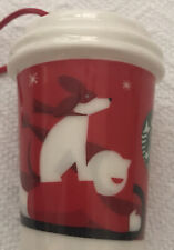 Starbucks Holiday Christmas Ornament 2011 Limited Edition Boy and Dog with Sled picture