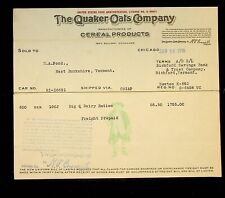 1918 Quaker Oats Cereal Company Billhead to H.A. Pond Store East Berkshire VT picture