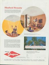 1957 Simpson Forest Products Forestone Acoustical Ceiling Vintage Print Ad SP3 picture