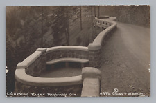 Postcard RPPC Columbia River Highway Oregon Unposted View Point Bench picture