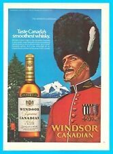 1972 WINDSOR Canadian Whisky vintage PRINT AD The Windsor Guardsman Rockies picture