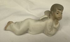 Beautiful Retired Nao Laying Down Angel With Hand On Face Made In Spain (Z22) picture
