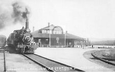 Railroad Train Station Depot Raquette Lake New York NY Reprint Postcard picture