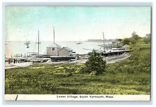 1914 Lower Village Boats South Yarmouth Massachusetts MA Posted Antique Postcard picture