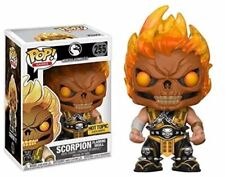 NEW Funko POP Scorpion Flaming Skull 255 Mortal Kombat X (warp top) Hot Topic Ex picture