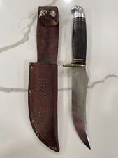 Vintage Western L39 Skinning Hunting Knife with leather sheath picture