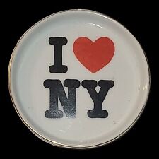 Vintage I ❤️ NY I Heart New York Ceramic Trinket Dish Round 3.75